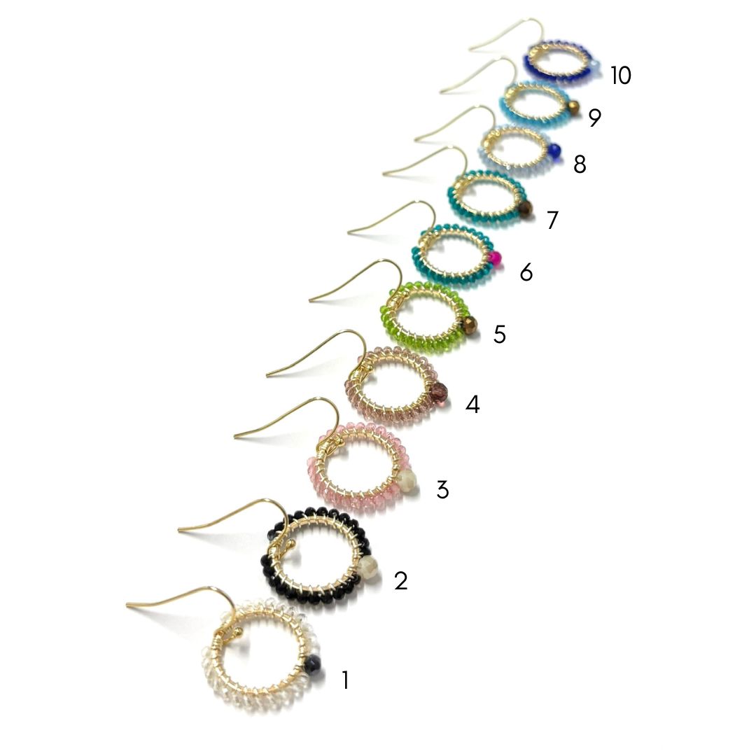 kiki Beaded earrings - small circle