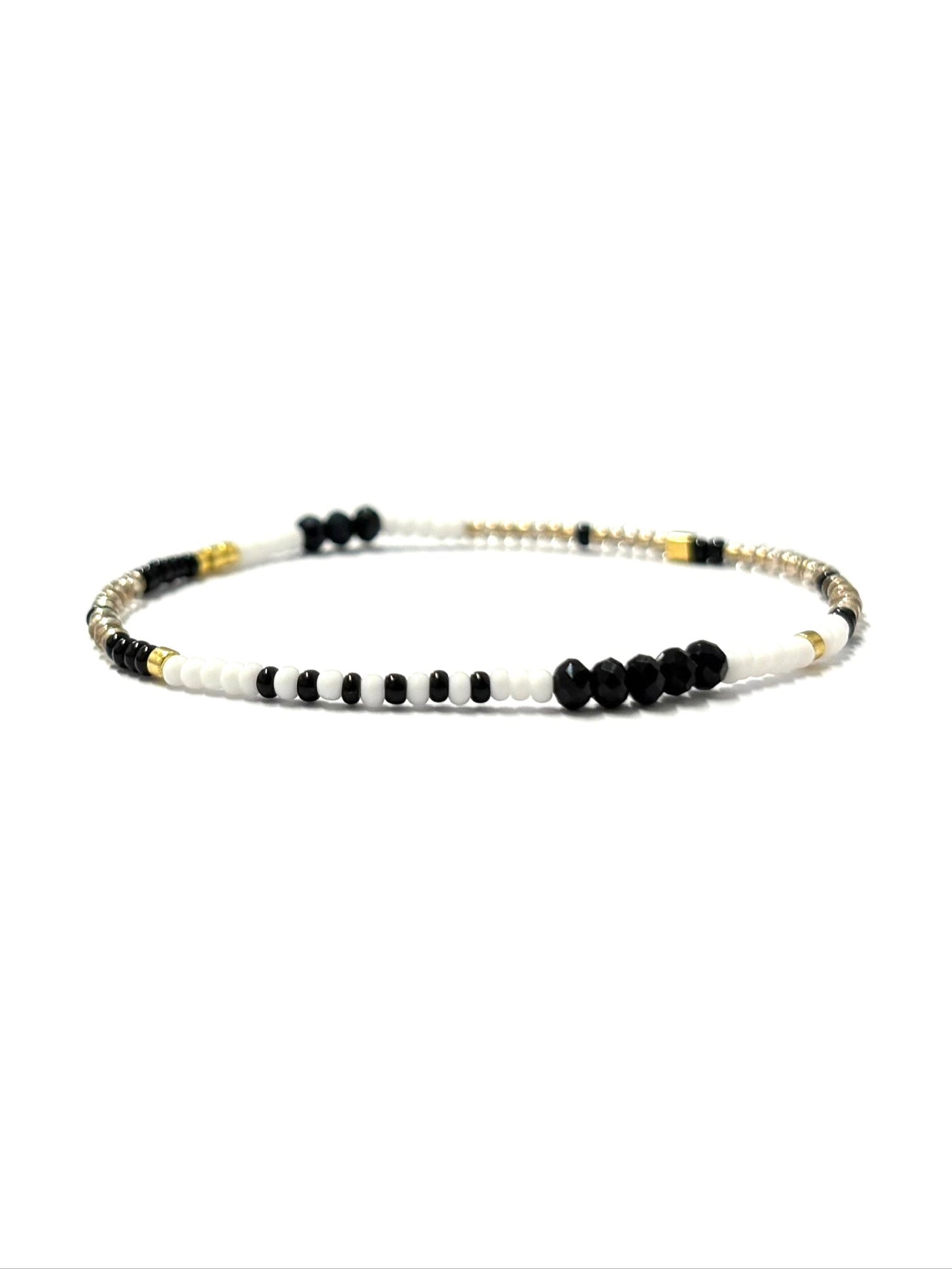 kiki single bracelet - 'Chalk + Charcoal'