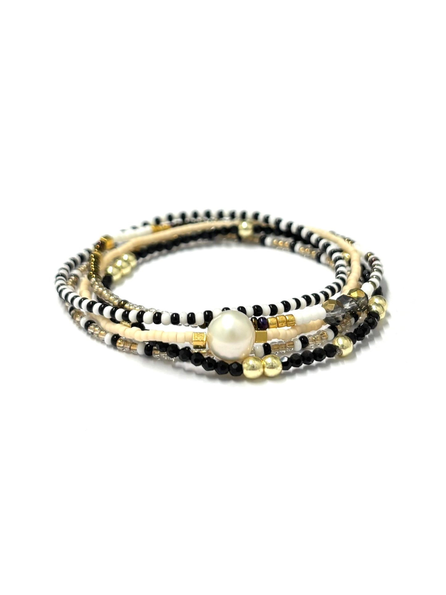 kiki Bracelet stack - 'Vanilla Swirl'