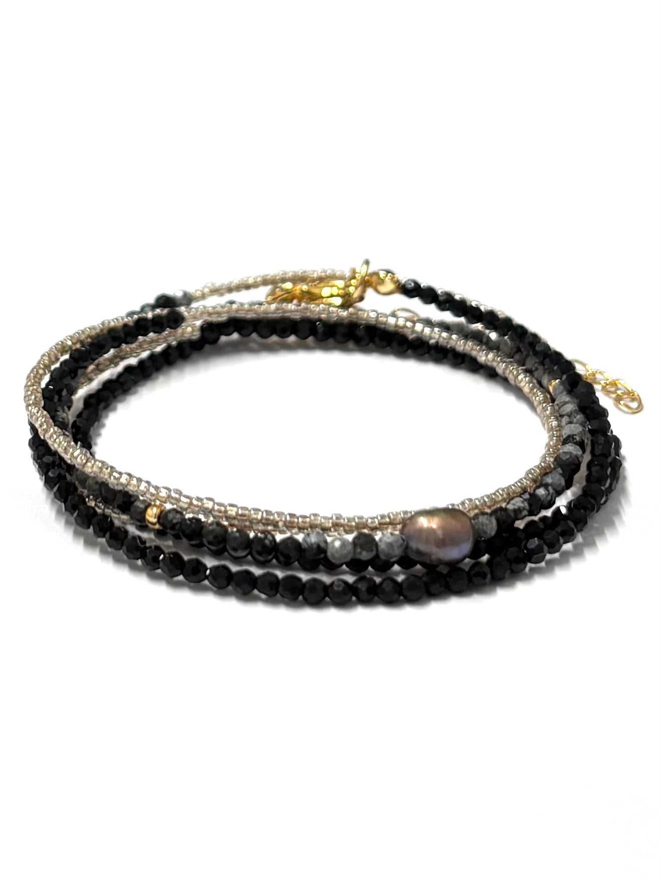 kiki 5 wrap bracelet - 'Black Pearl'