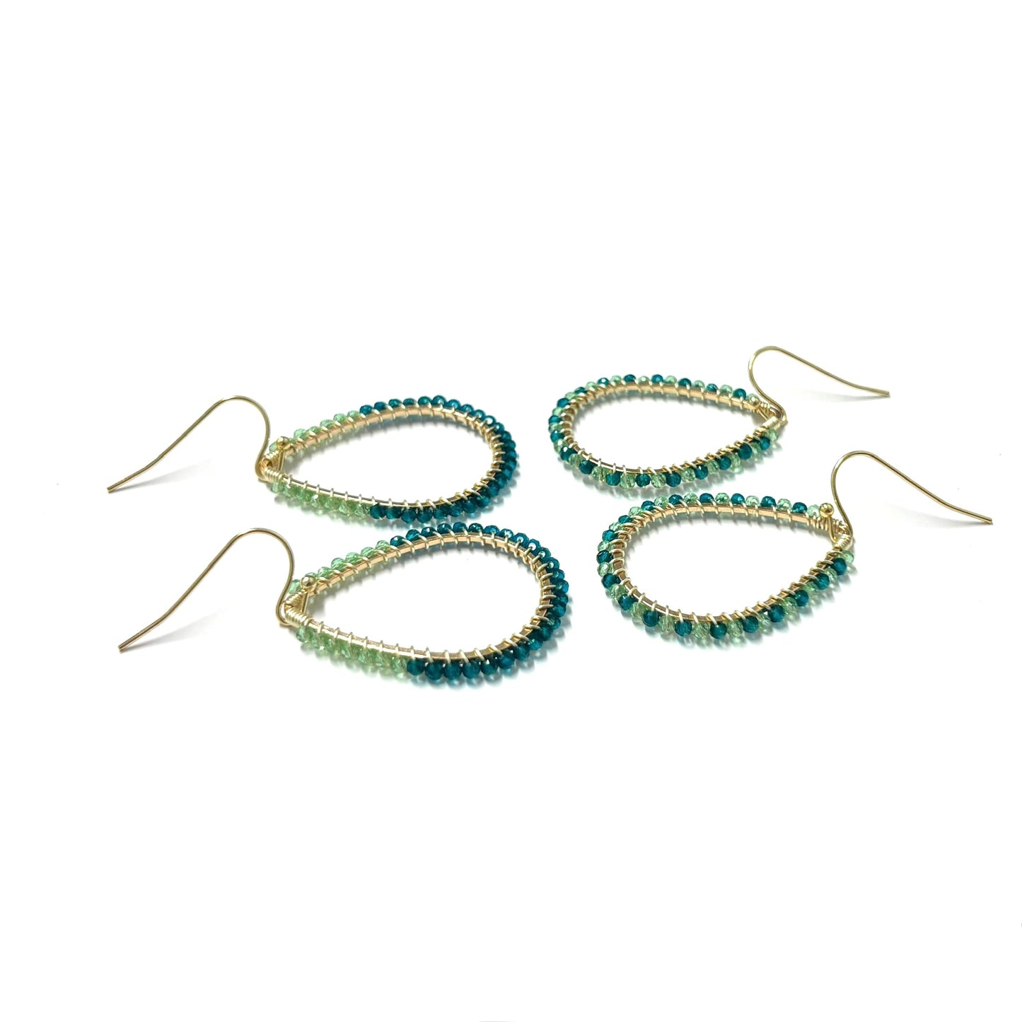 kiki Beaded earrings - light green/teal