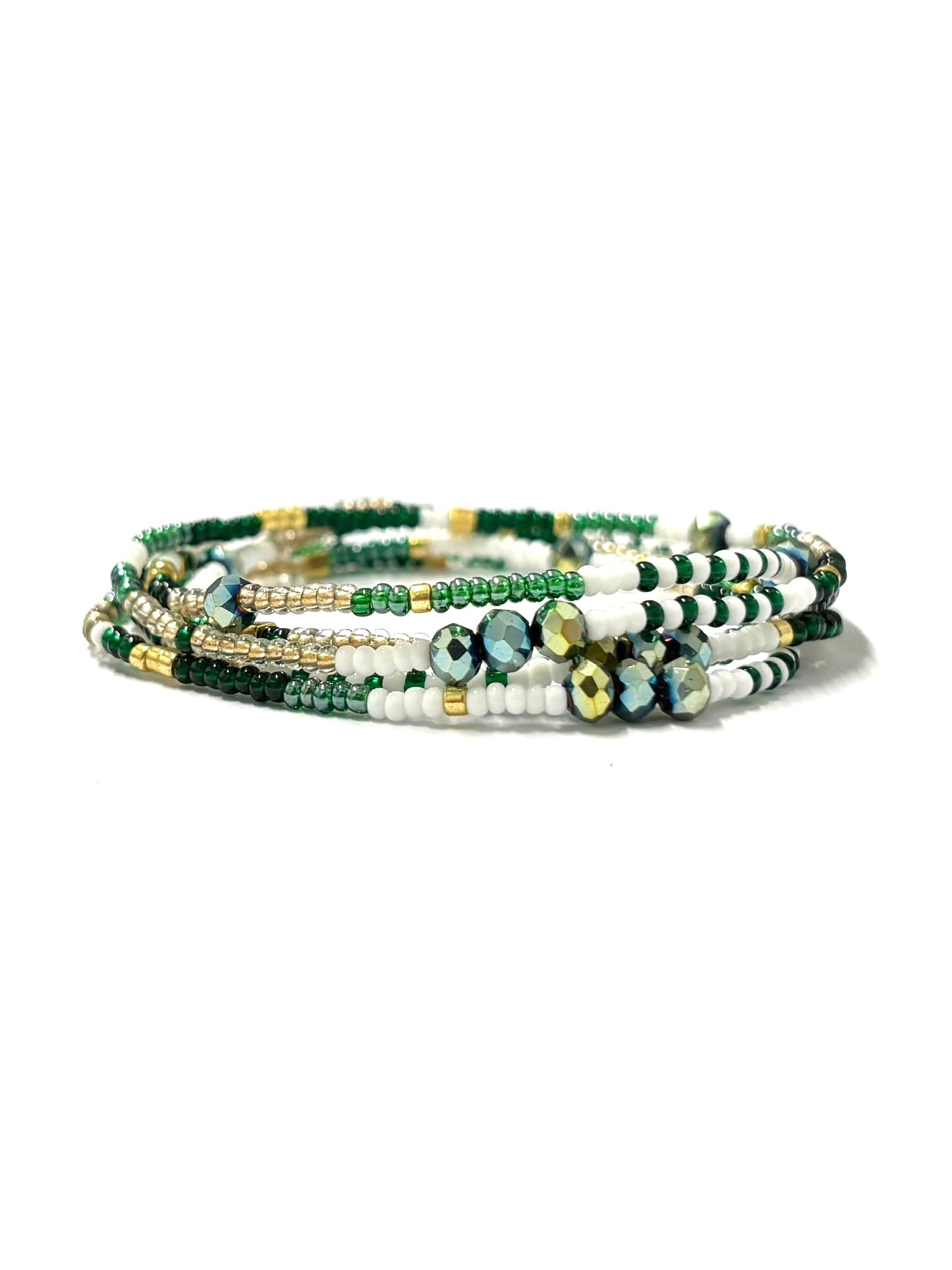kiki single bracelet - 'Green + Gold'