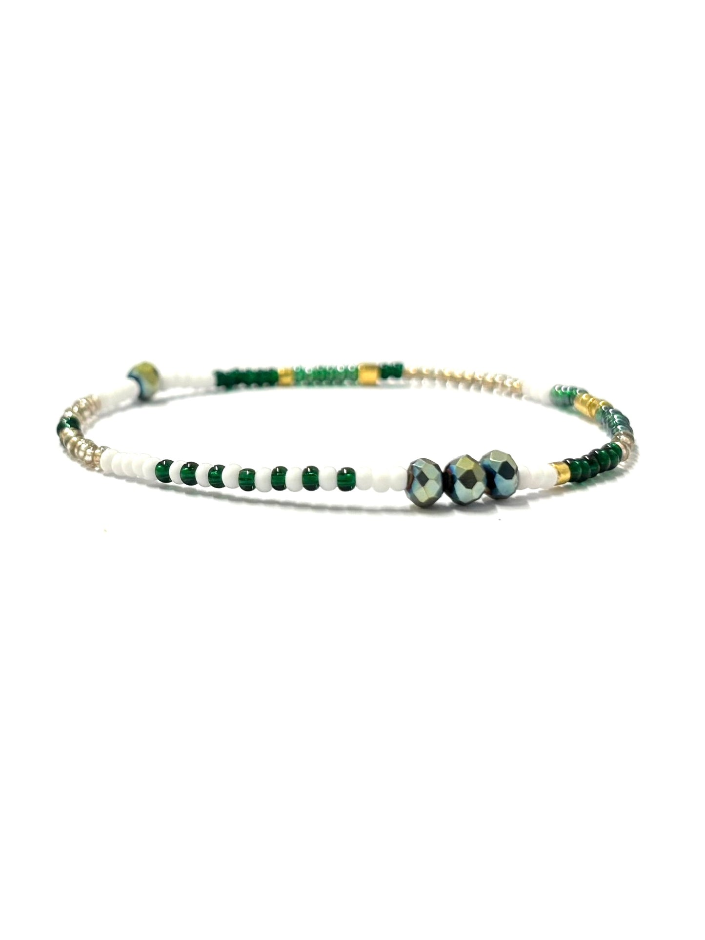 kiki single bracelet - 'Green + Gold'