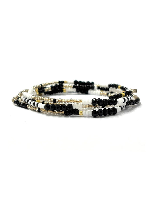 kiki single bracelet - 'Chalk + Charcoal'