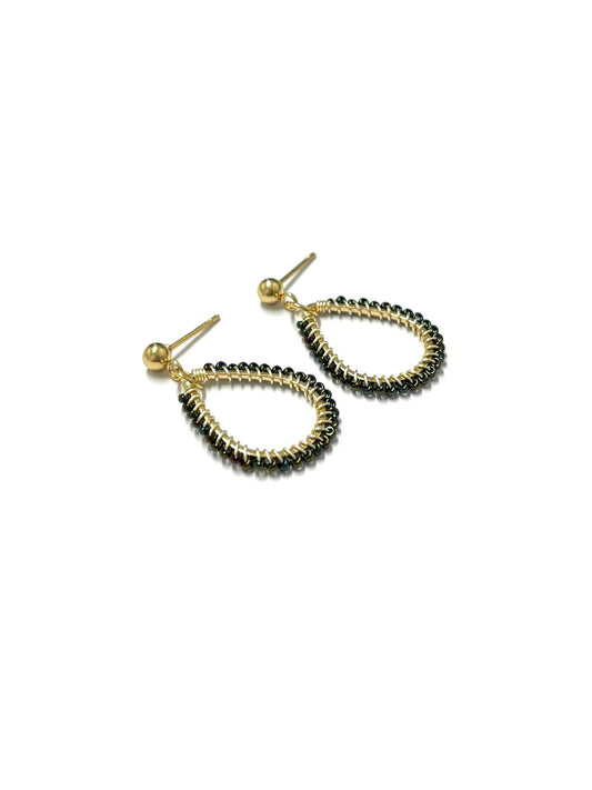 kiki Beaded earrings - Forest Iris