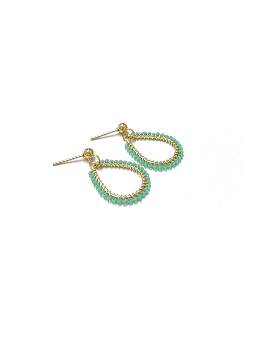 kiki Beaded earrings - Sea Opal