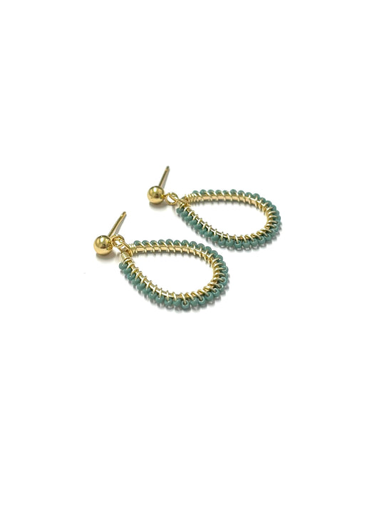 kiki Beaded earrings - Eucalyptus