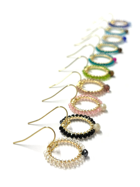 kiki Beaded earrings - small circle
