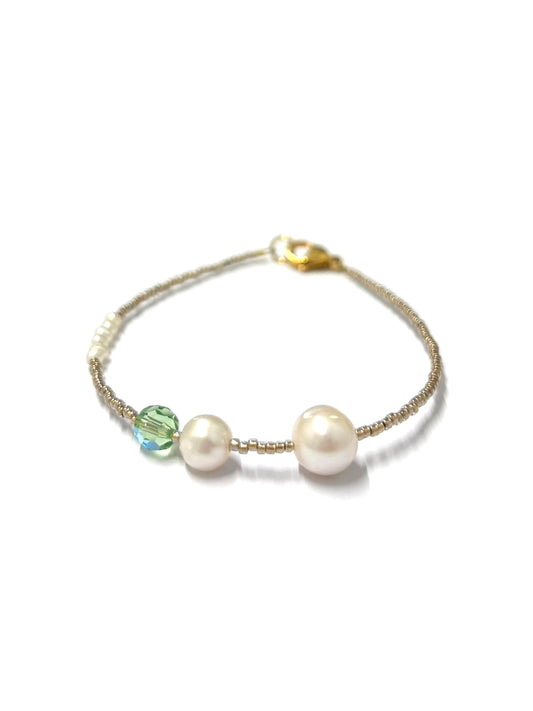kiki bracelet - 'Champagne and Pearls' - size 1