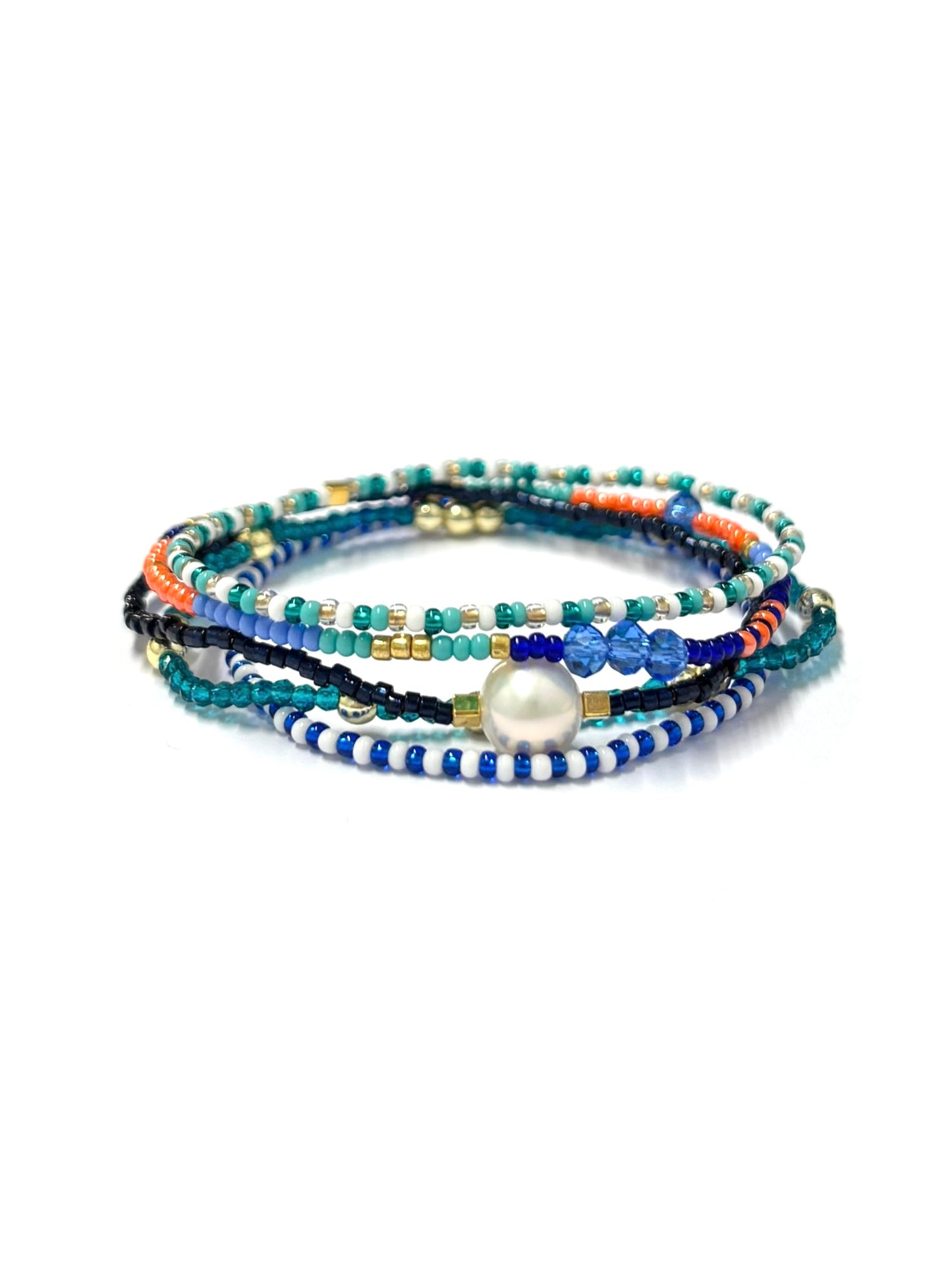 kiki Bracelet stack - 'Blue Lagoon'
