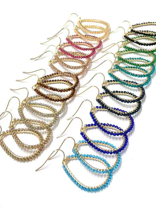 kiki beaded teardrops